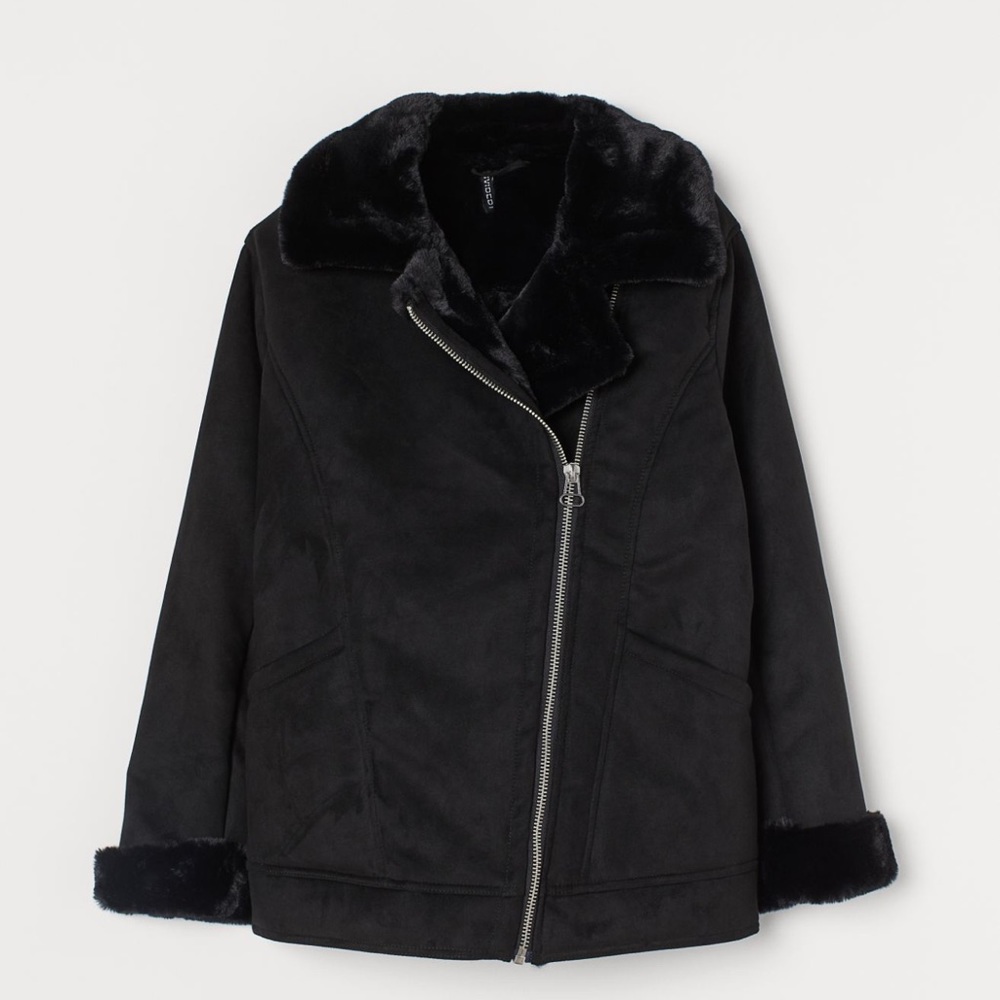 Faux Fur-collar Jacket